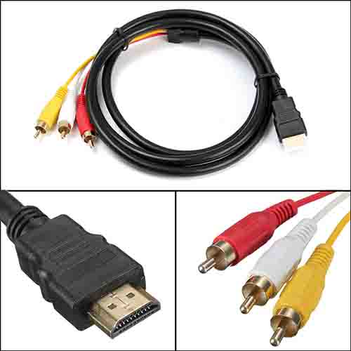 HDMI Male to 3 RCA AV Cable